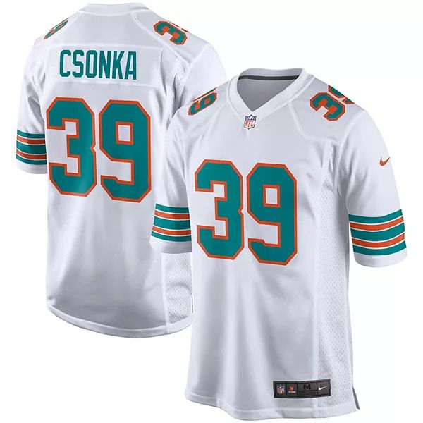 Men Miami Dolphins 39 Larry Csonka Nike White Retired Player NFL Jersey